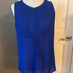 Royal blue sleeveless blouse size Medium
